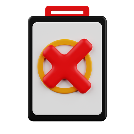 Tablero incorrecto  3D Icon