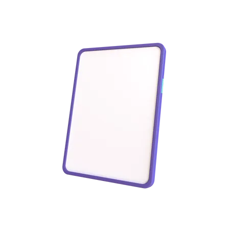 Tablet Minimalist Modern 3 D Render Illustration With White Blank Screen 3D Illustration