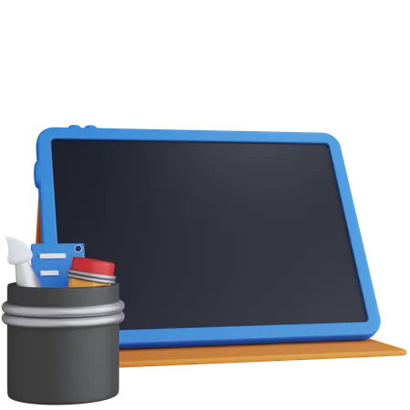 Tablet And Pencil Holder  3D Icon