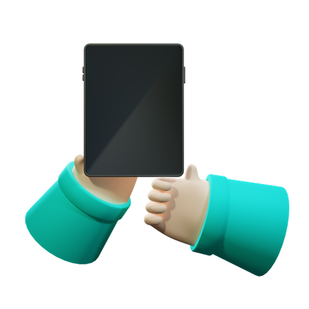 Tablet mit Gestensteuerung  3D Icon