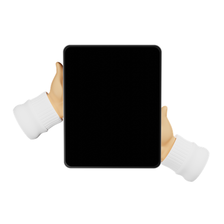 Tablet mit Handbewegung  3D Icon