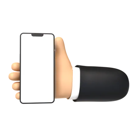 Tablet Touch Hand Gesture 3D Illustration