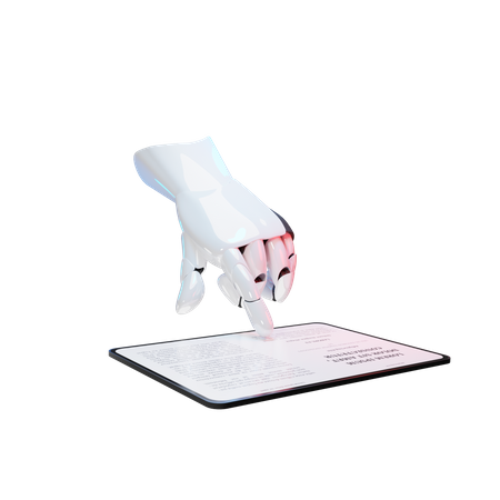 Tablet Using Hand Gesture  3D Icon