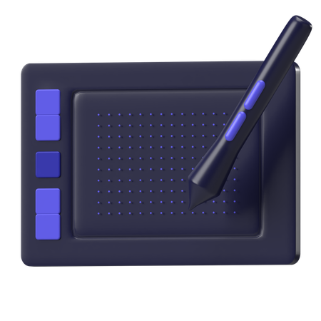 Tableta con lápiz para dibujar  3D Icon