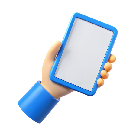 Tableta con una mano  3D Icon