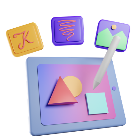 Tableta de dibujo  3D Icon