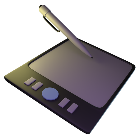 Tableta de dibujo digital  3D Icon