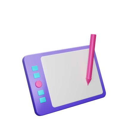 Tablette à dessin  3D Illustration