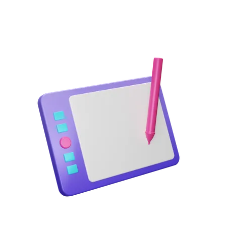 Tablette à dessin  3D Illustration