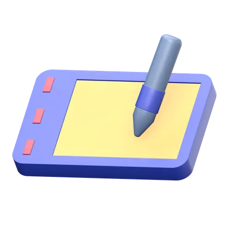 Tablette à stylet  3D Illustration