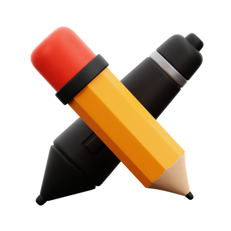 Crayon et tablette à stylet  3D Icon