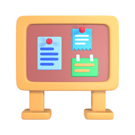 Tablón de anuncios  3D Icon