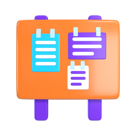 Tablón de anuncios  3D Icon