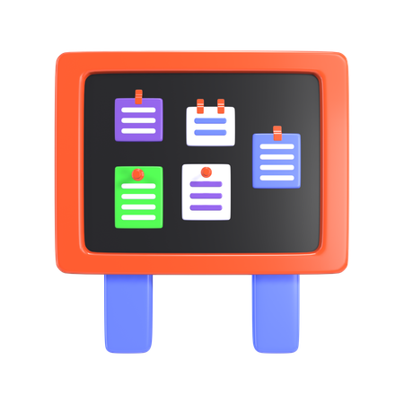 Tablón de anuncios  3D Icon