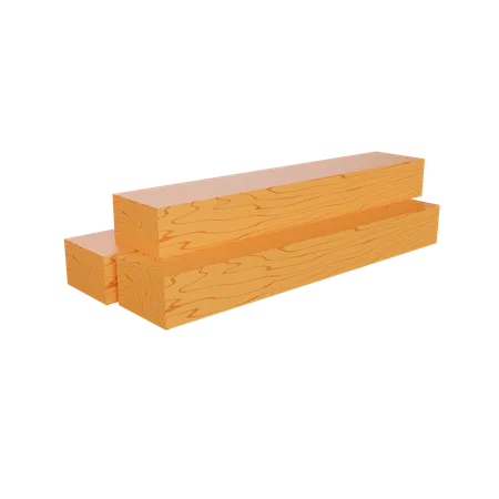 Tabla de madera  3D Illustration