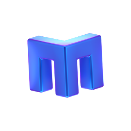 Forme abstraite de cube de tabouret  3D Icon