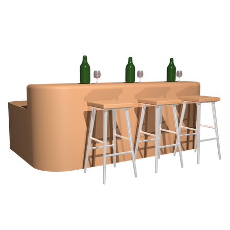 Tabouret de bar  3D Icon