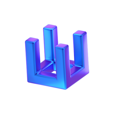 Forme abstraite de tabouret  3D Icon