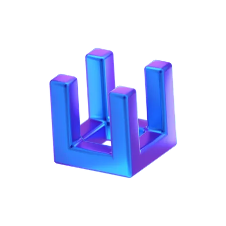 Forme abstraite de tabouret  3D Icon