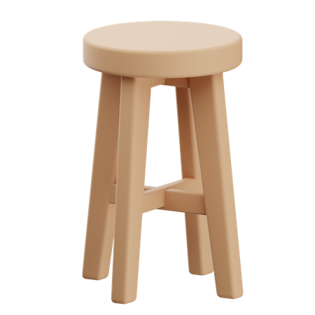 Tabouret rond  3D Icon