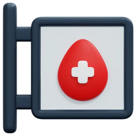 Placa de banco de sangue  3D Icon