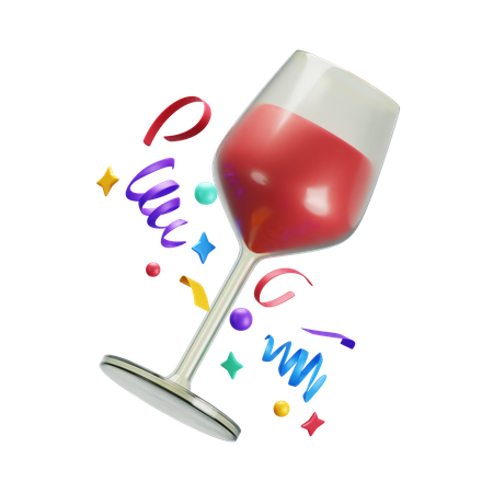 Copo de vinho  3D Icon