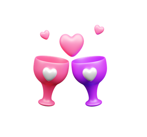 Copo de vinho  3D Icon