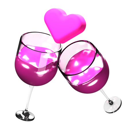 Copo de vinho  3D Icon