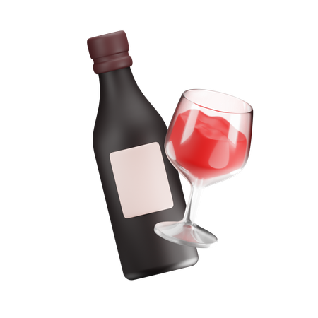 Copo de vinho  3D Icon