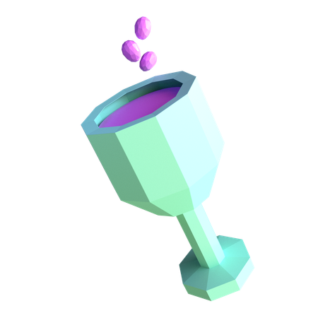 Copo de vinho  3D Icon