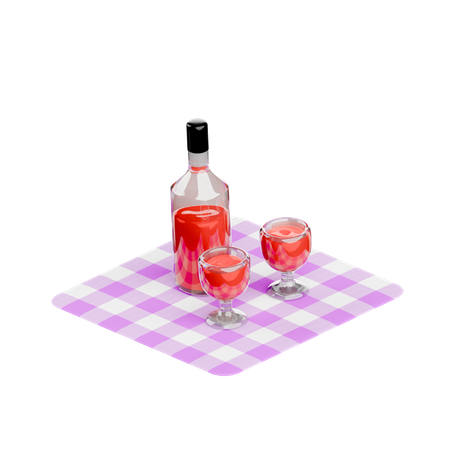 Copo de vinho  3D Icon