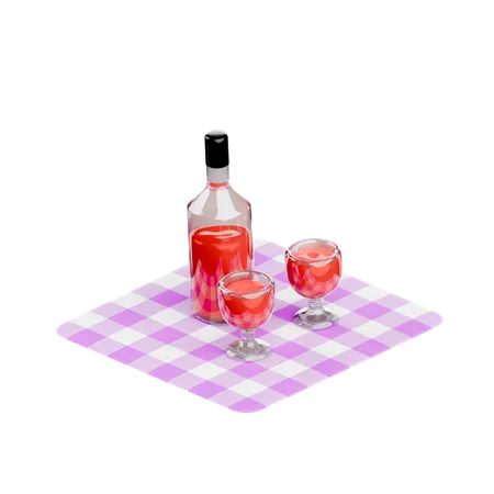 Copo de vinho  3D Icon