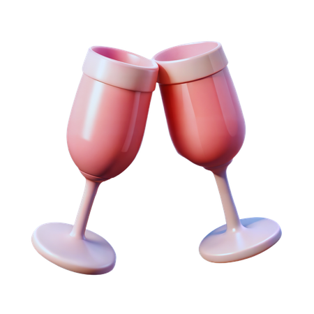 Taças de champanhe  3D Icon