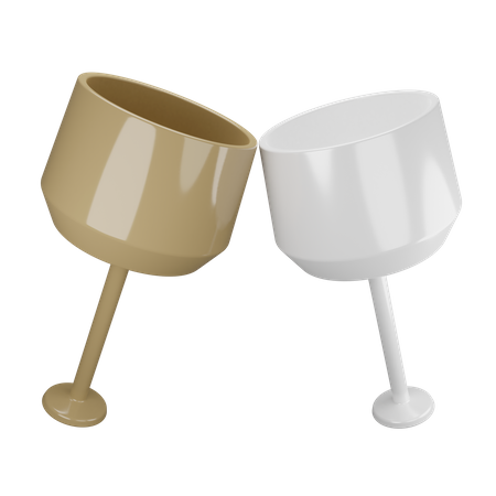 Taças de vinho  3D Illustration