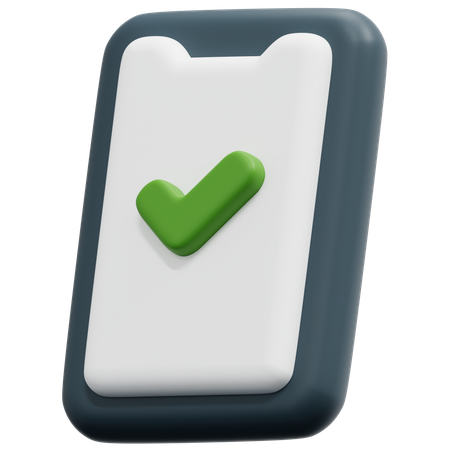 Tâche approuvée  3D Icon