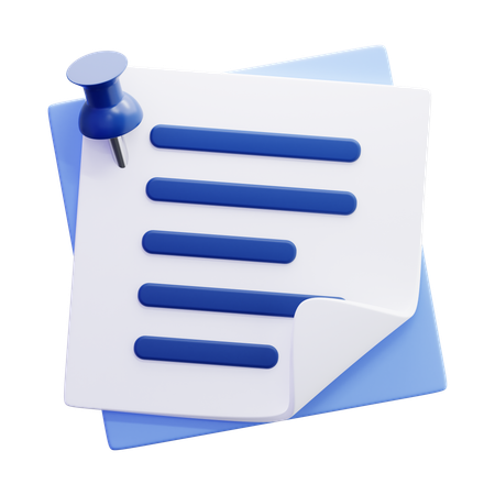 Tâche sur les notes  3D Icon