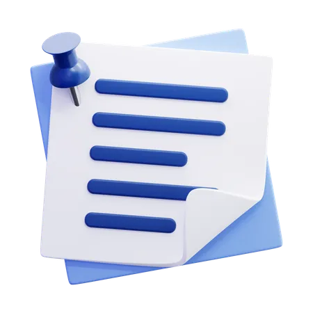 Tâche sur les notes  3D Icon