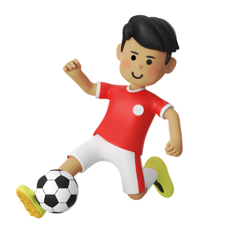 Tackle Football Player Boy  3D Icon