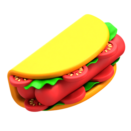 Taco  3D Icon