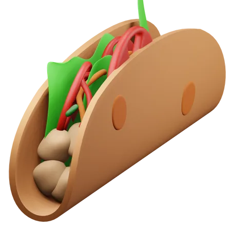 Taco  3D Illustration