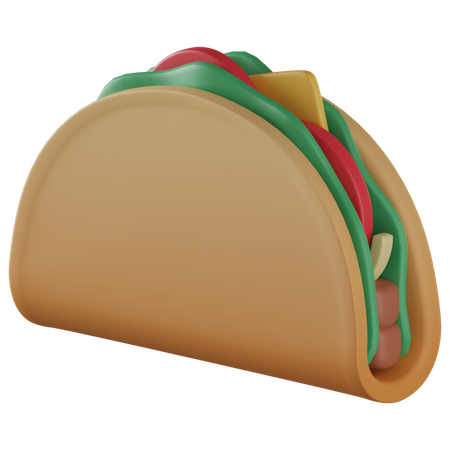 Taco  3D Illustration