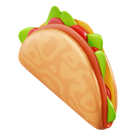 Taco  3D Illustration