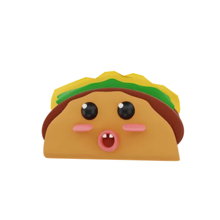 3 D Rendering Cute Sandwich Character Illustration Object 3D Illustration