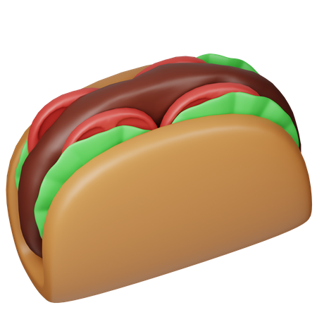 Taco maxicano  3D Icon