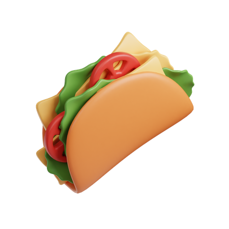 Taco mexicain  3D Icon