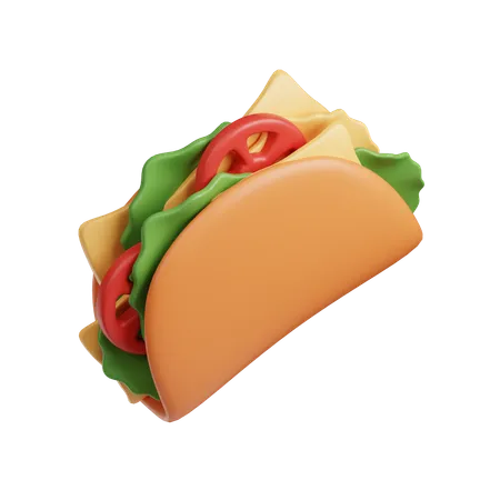 Taco mexicain  3D Icon