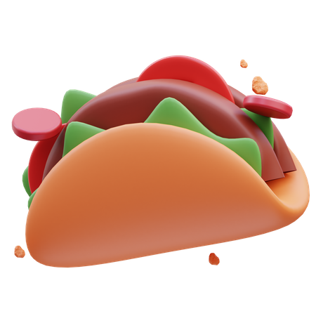 Taco mexicain  3D Icon