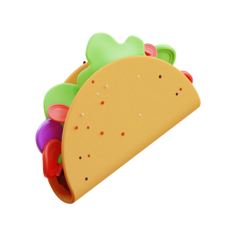 Taco mexicain  3D Illustration