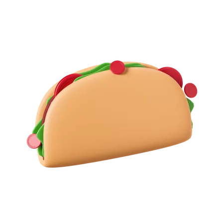 Taco mexicain  3D Icon