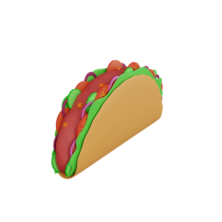 Tacos mexicanos  3D Icon